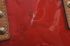 Authentic Louis Vuitton Vernis Reade PM Hand Bag Red M91088 LV 8284J