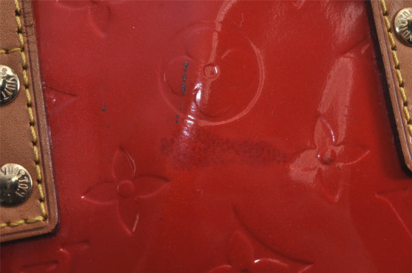 Authentic Louis Vuitton Vernis Reade PM Hand Bag Red M91088 LV 8284J