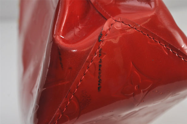 Authentic Louis Vuitton Vernis Reade PM Hand Bag Red M91088 LV 8284J