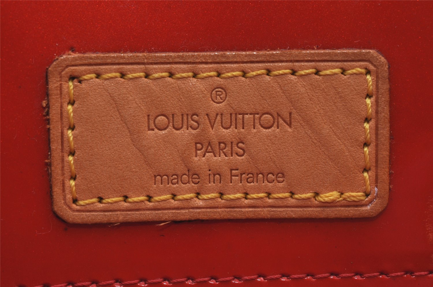Authentic Louis Vuitton Vernis Reade PM Hand Bag Red M91088 LV 8284J