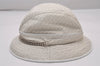 Authentic Christian Dior Trotter Chain Bucket Hat Size 58 Canvas White 8287I