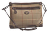 Authentic Burberrys Check Shoulder Cross Bag Purse Canvas Leather Khaki  8287J