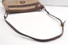 Authentic Burberrys Check Shoulder Cross Bag Purse Canvas Leather Khaki  8287J