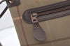 Authentic Burberrys Check Shoulder Cross Bag Purse Canvas Leather Khaki  8287J