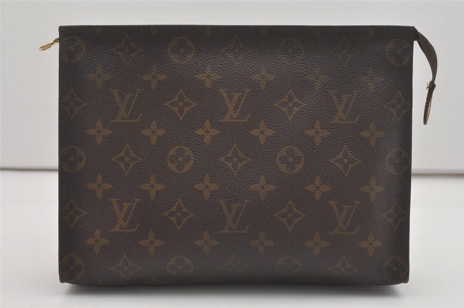 Auth Louis Vuitton Monogram Poche Toilette 26 Cosmetics Pouch Old Model 8288I