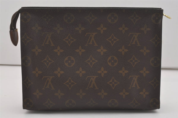Auth Louis Vuitton Monogram Poche Toilette 26 Cosmetics Pouch Old Model 8288I