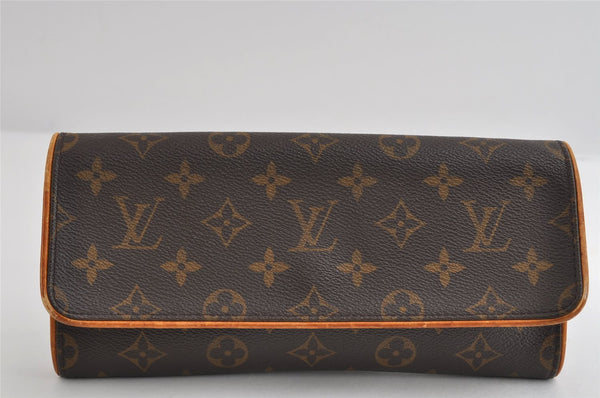 Authentic Louis Vuitton Monogram Pochette Twin GM Shoulder Bag M51852 LV 8289I
