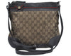 Auth GUCCI Web Sherry Line Mayfair Shoulder Bag GG Canvas Leather Brown 8290H