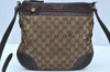 Auth GUCCI Web Sherry Line Mayfair Shoulder Bag GG Canvas Leather Brown 8290H