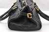 Authentic Chloe Vintage Paddington Leather Shoulder Hand Bag Black 8290I