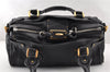 Authentic Chloe Vintage Paddington Leather Shoulder Hand Bag Black 8290I