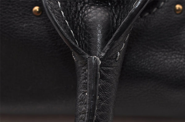 Authentic Chloe Vintage Paddington Leather Shoulder Hand Bag Black 8290I