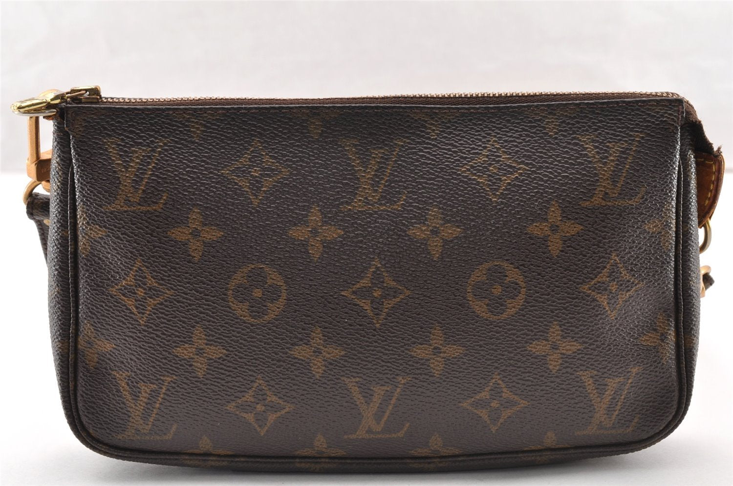 Authentic Louis Vuitton Monogram Pochette Accessoires Shoulder Cross Pouch 8291I