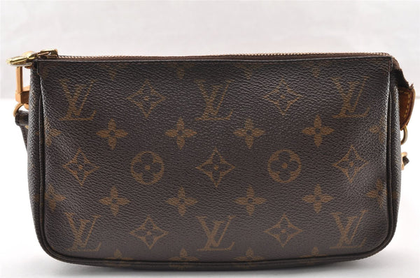 Authentic Louis Vuitton Monogram Pochette Accessoires Shoulder Cross Pouch 8291I
