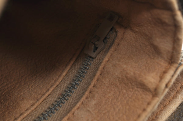 Authentic GUCCI GG Plus Shoulder Cross Body Bag GG PVC Leather Brown Junk 8292H