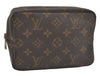 Auth Louis Vuitton Monogram Trousse Toilette 18 Clutch Hand Bag M47526 LV 8292I