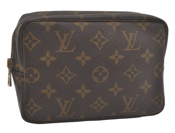 Auth Louis Vuitton Monogram Trousse Toilette 18 Clutch Hand Bag M47526 LV 8292I