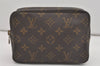 Auth Louis Vuitton Monogram Trousse Toilette 18 Clutch Hand Bag M47526 LV 8292I