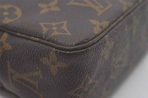 Auth Louis Vuitton Monogram Trousse Toilette 18 Clutch Hand Bag M47526 LV 8292I