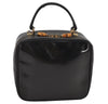 Authentic GUCCI Bamboo 2Way Shoulder Hand Bag Purse Enamel Black 8293J