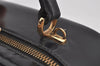 Authentic GUCCI Bamboo 2Way Shoulder Hand Bag Purse Enamel Black 8293J