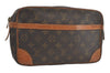 Authentic Louis Vuitton Monogram Compiegne 28 Clutch Hand Bag M51845 LV 8295I