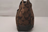 Authentic COACH Vintage Signature Shoulder Tote Bag Canvas Leather Brown 8295J