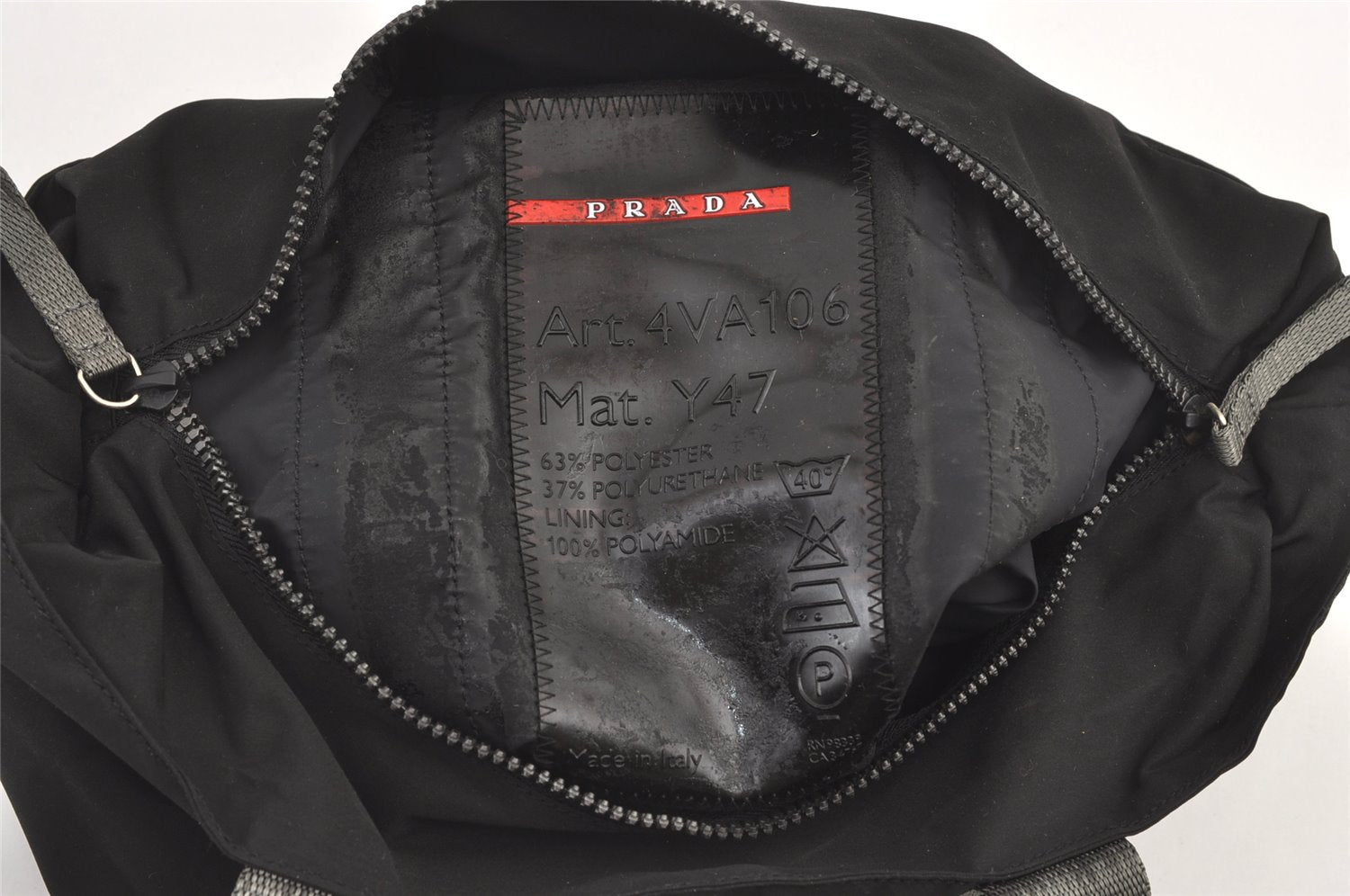 Authentic PRADA Sports Vintage Polyester Shoulder Tote Bag Black Junk 8296J