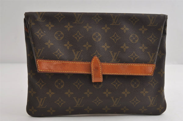 Auth Louis Vuitton Monogram Pochette Pliante Clutch Hand Bag Old Model LV 8297I