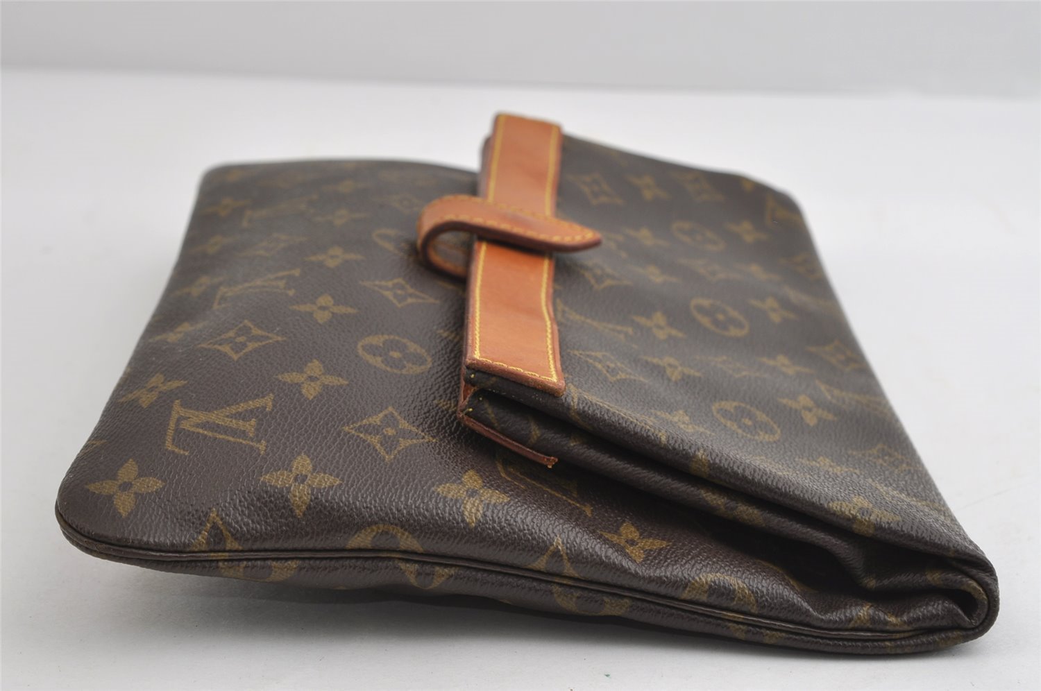 Auth Louis Vuitton Monogram Pochette Pliante Clutch Hand Bag Old Model LV 8297I