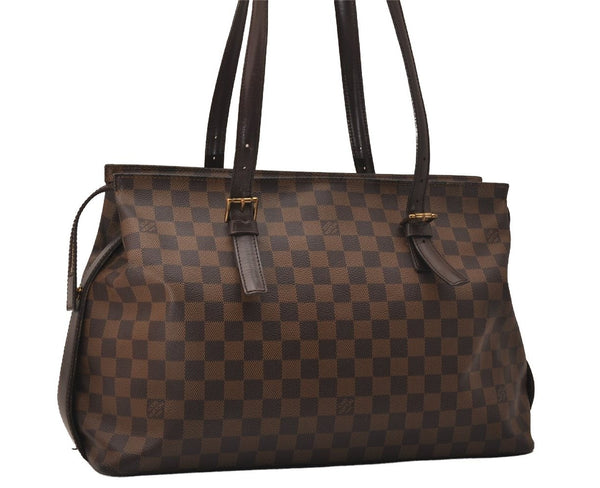 Authentic Louis Vuitton Damier Chelsea Shoulder Tote Bag N51119 LV 8297J