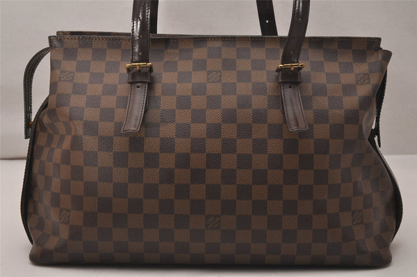Authentic Louis Vuitton Damier Chelsea Shoulder Tote Bag N51119 LV 8297J