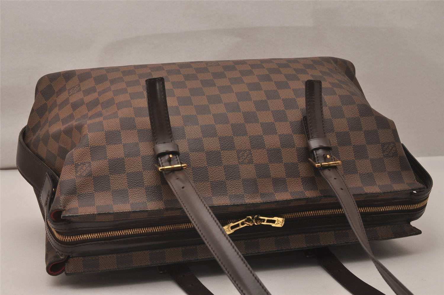 Authentic Louis Vuitton Damier Chelsea Shoulder Tote Bag N51119 LV 8297J