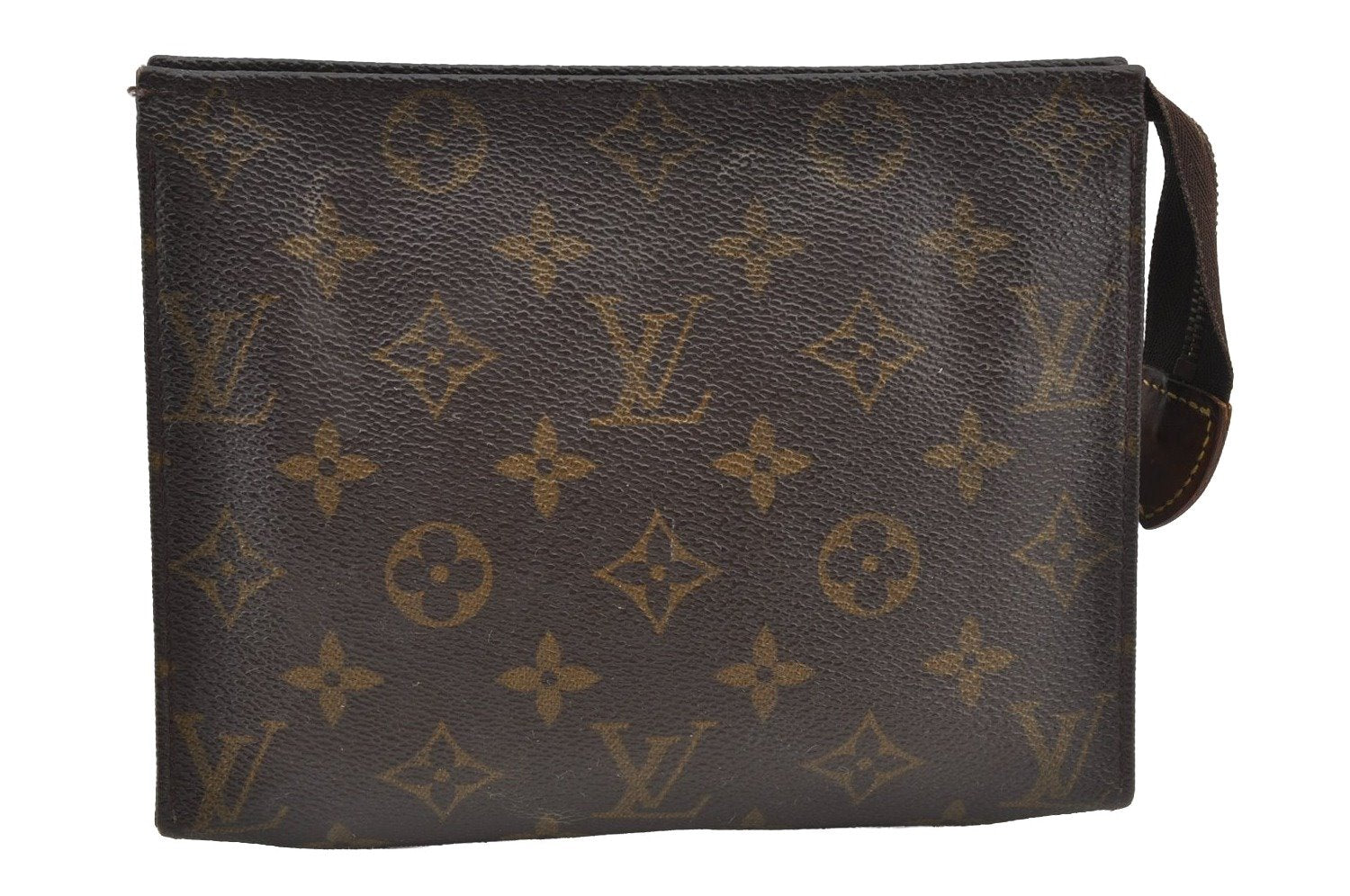 Auth Louis Vuitton Monogram Poche Toilette 19 M47544 Cosmetics Pouch Junk 8298I