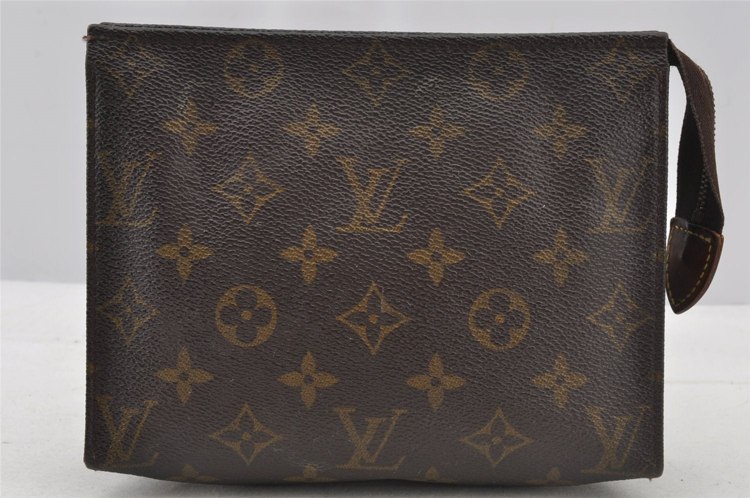 Auth Louis Vuitton Monogram Poche Toilette 19 M47544 Cosmetics Pouch Junk 8298I