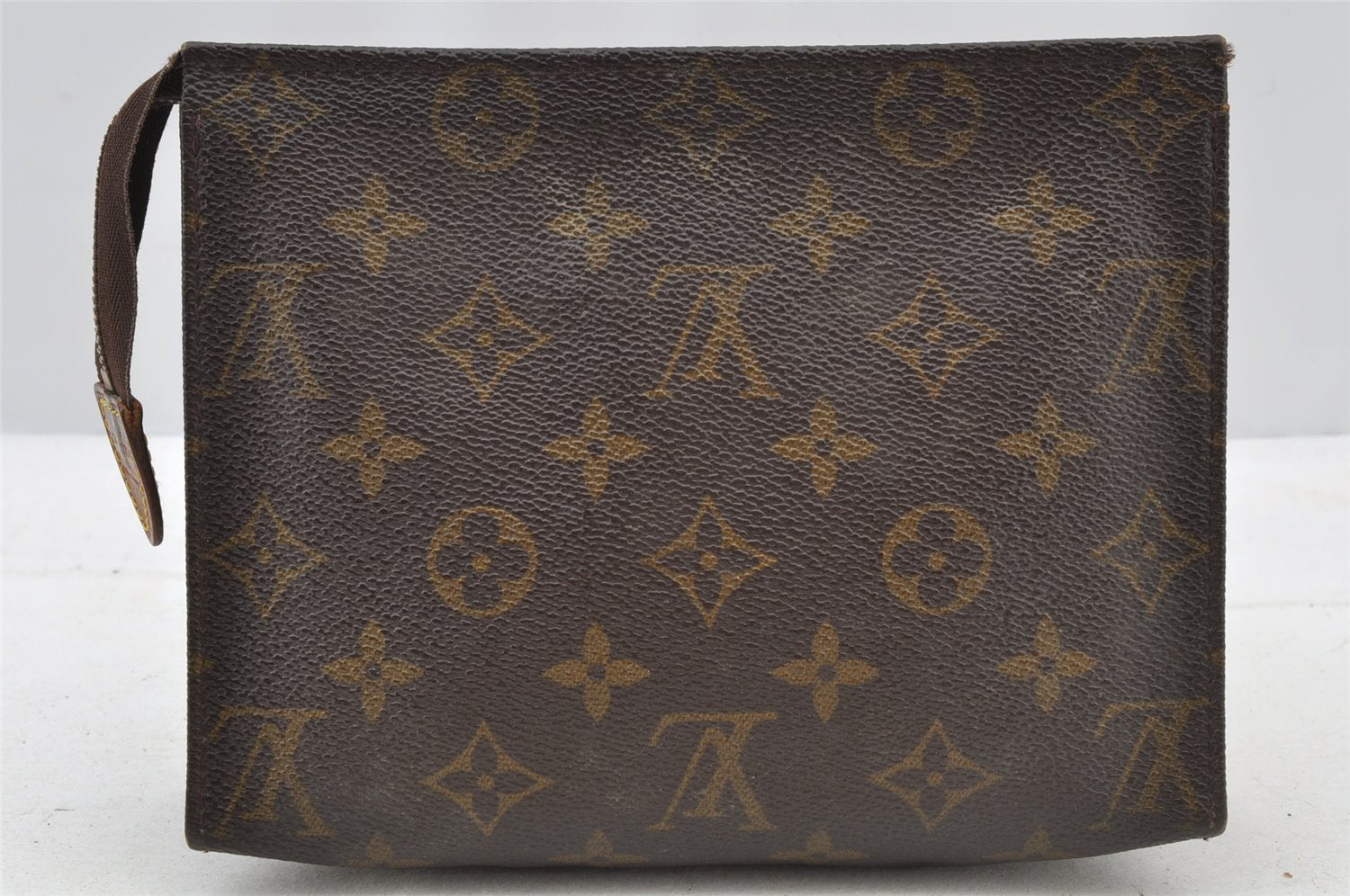 Auth Louis Vuitton Monogram Poche Toilette 19 M47544 Cosmetics Pouch Junk 8298I
