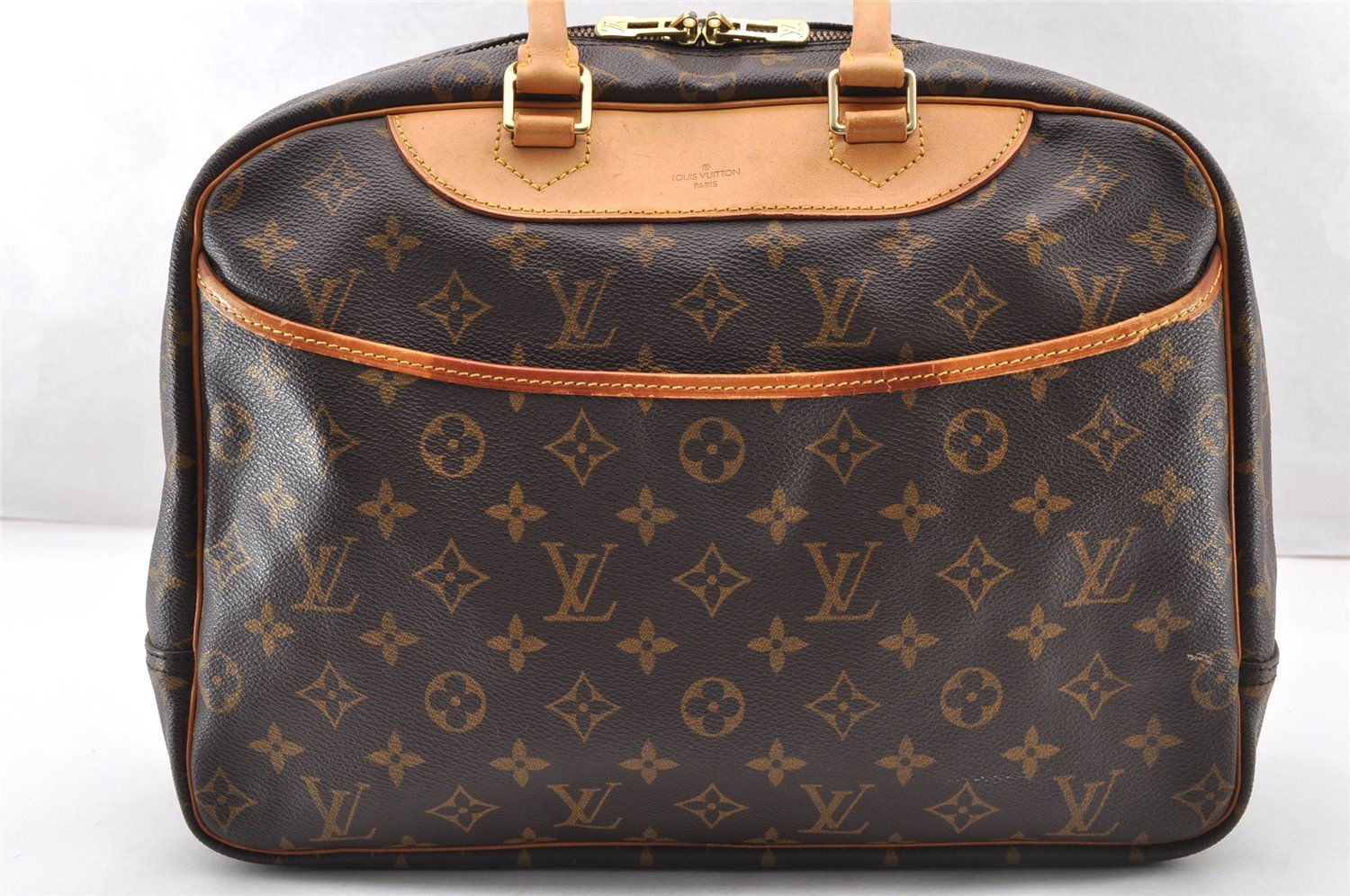 Authentic Louis Vuitton Monogram Deauville Hand Bag M47270 LV 8299I