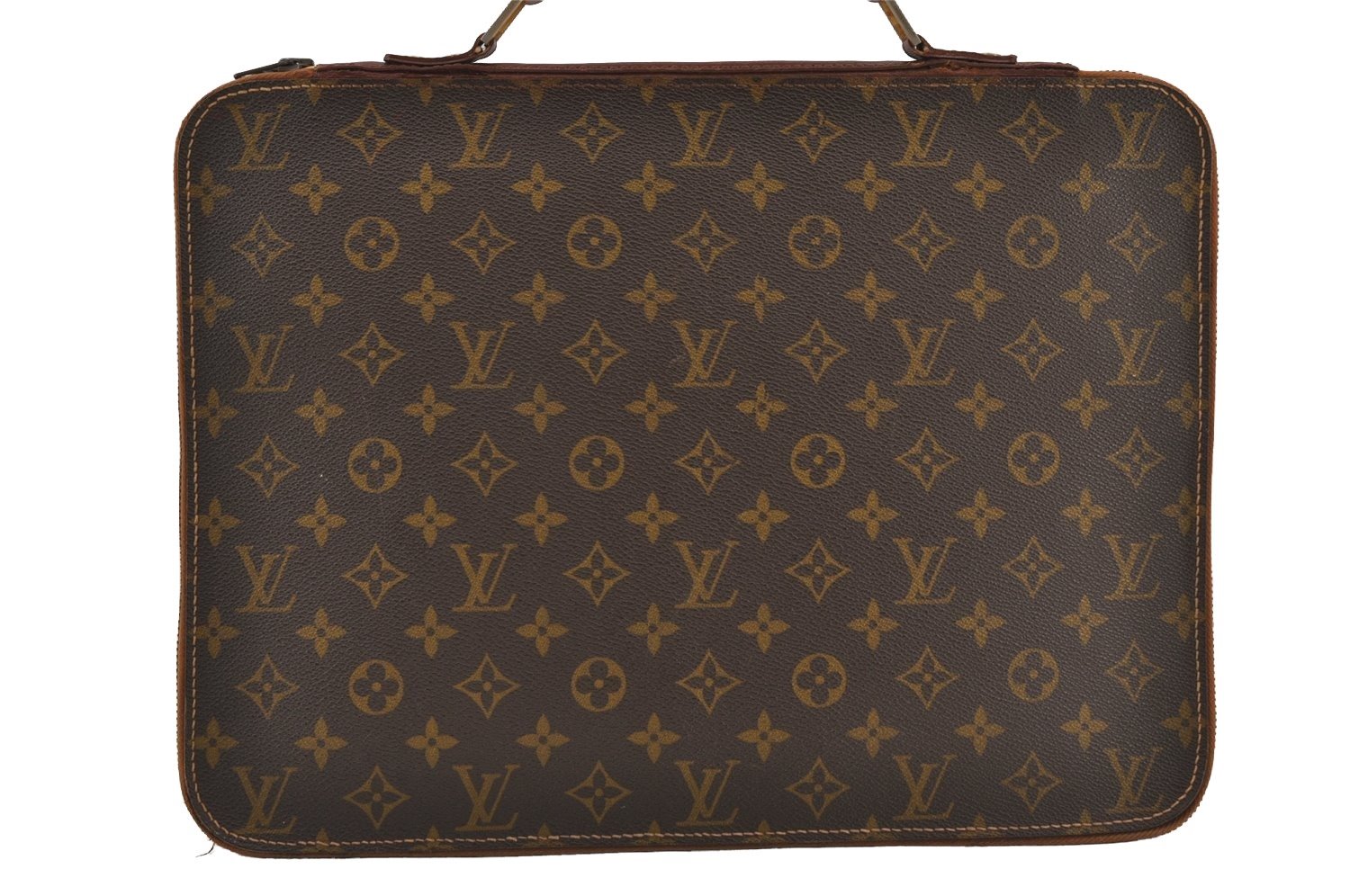 Authentic Louis Vuitton Monogram Briefcase Hand Bag Old Model LV Junk 8300J