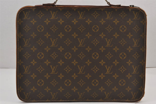 Authentic Louis Vuitton Monogram Briefcase Hand Bag Old Model LV Junk 8300J
