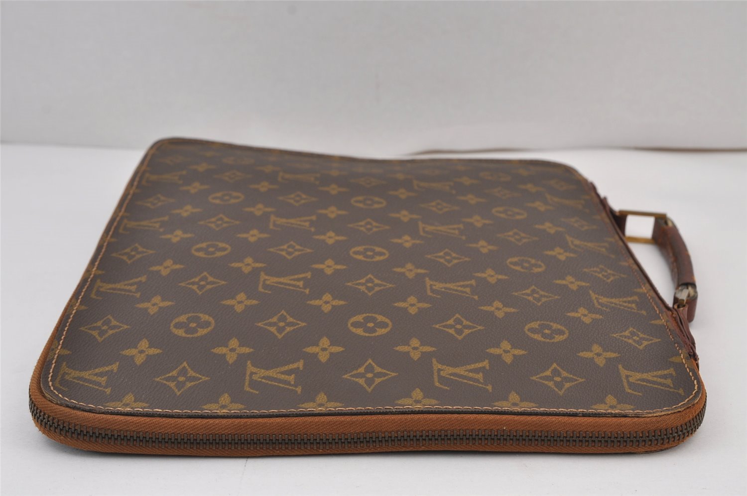 Authentic Louis Vuitton Monogram Briefcase Hand Bag Old Model LV Junk 8300J