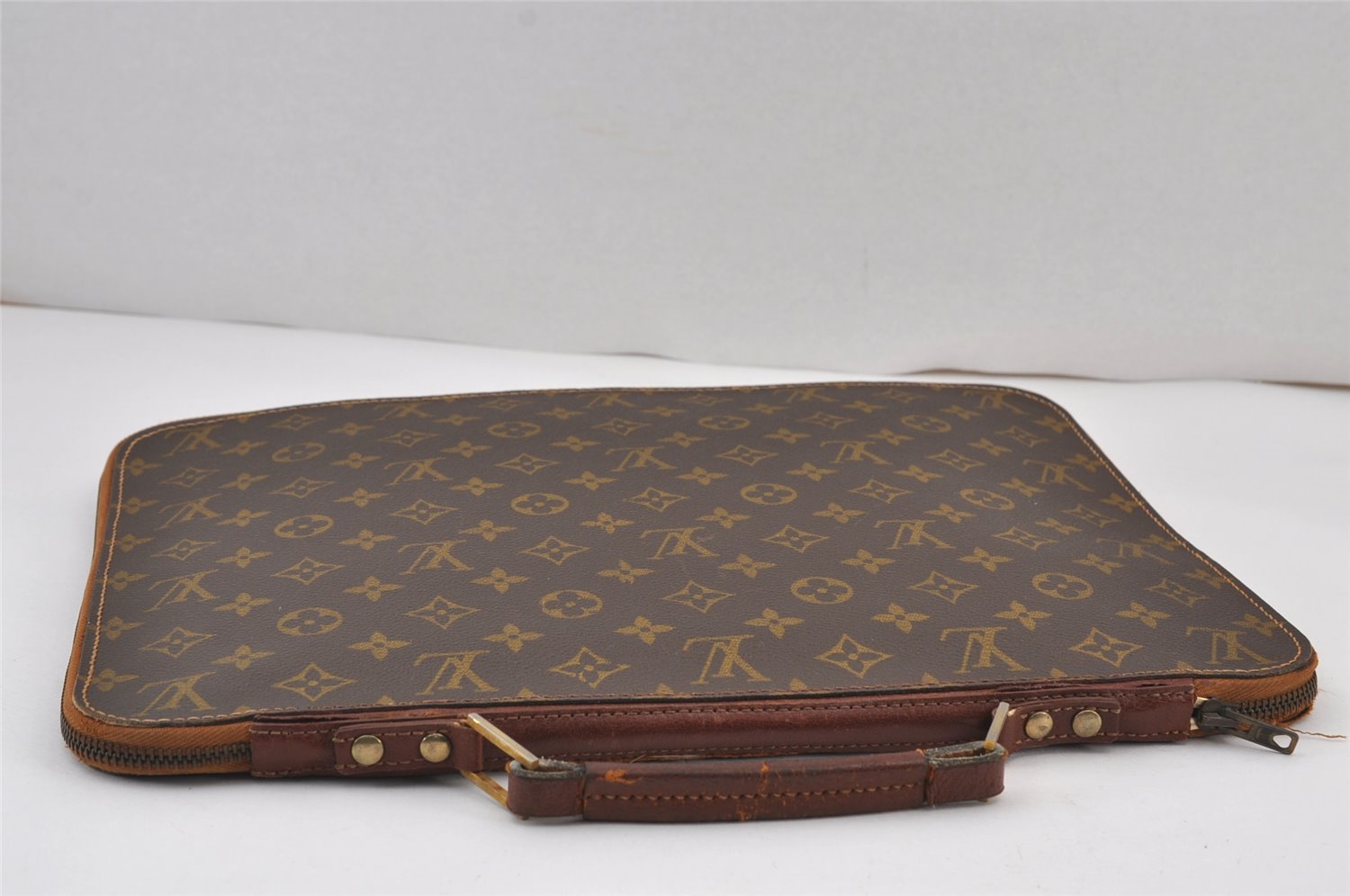 Authentic Louis Vuitton Monogram Briefcase Hand Bag Old Model LV Junk 8300J