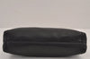 Authentic CELINE Vintage Clutch Hand Bag Purse Leather Black 8301J