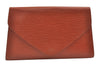 Authentic Louis Vuitton Epi Arts Deco Clutch Bag Brown M52633 LV 8303J