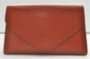 Authentic Louis Vuitton Epi Arts Deco Clutch Bag Brown M52633 LV 8303J