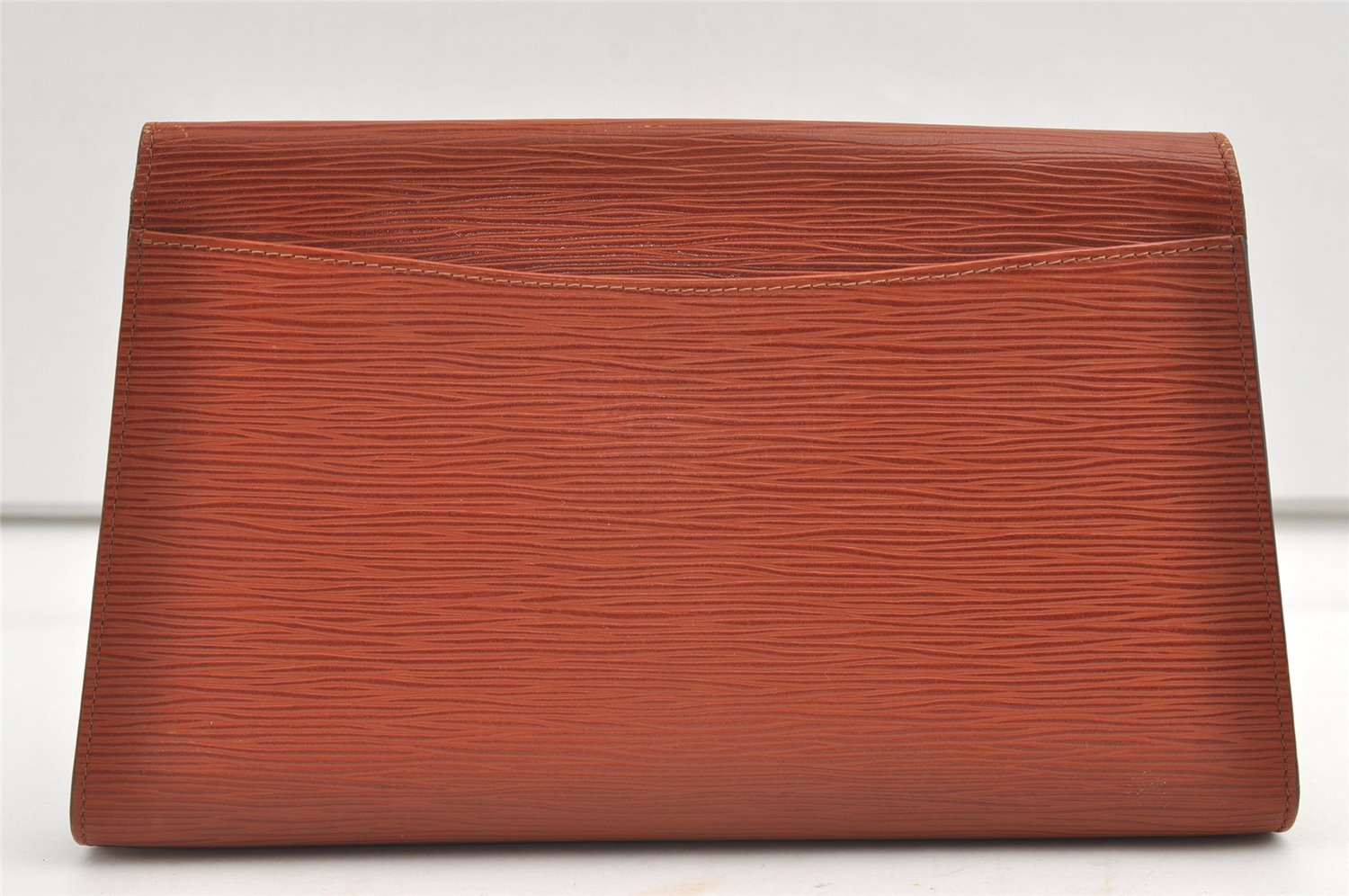 Authentic Louis Vuitton Epi Arts Deco Clutch Bag Brown M52633 LV 8303J