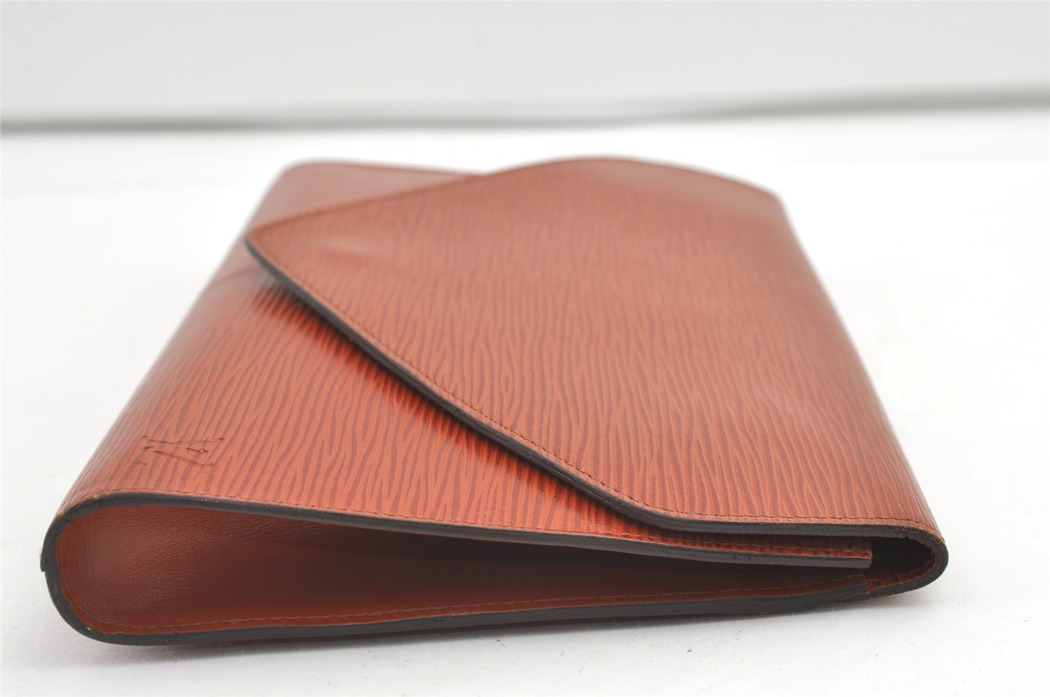 Authentic Louis Vuitton Epi Arts Deco Clutch Bag Brown M52633 LV 8303J