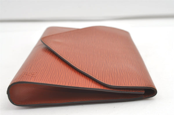 Authentic Louis Vuitton Epi Arts Deco Clutch Bag Brown M52633 LV 8303J