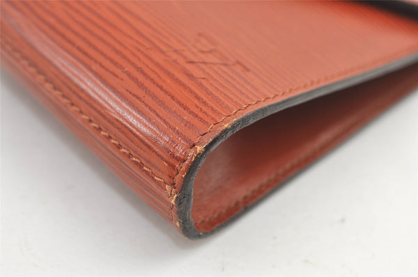 Authentic Louis Vuitton Epi Arts Deco Clutch Bag Brown M52633 LV 8303J