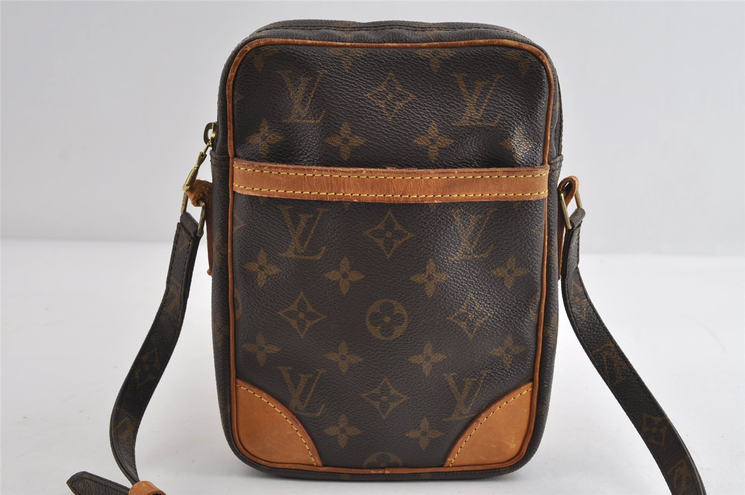 Authentic Louis Vuitton Monogram Danube Shoulder Cross Body Bag M45266 LV 8304I