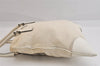 Authentic PRADA Vintage Canvas Leather Hand Tote Bag Purse White 8304M
